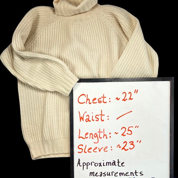 VTG Altopiano Wool Blend Italian Knit Turtleneck L Raglan Sleeves Relaxed Fit - Picture 6 of 6